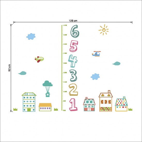 Sticker decorativ, Masuratoare cu animalute 125 cm, 142STK