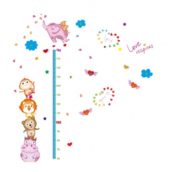 Sticker decorativ, Masuratoare cu animalute, 176 cm, 86STK