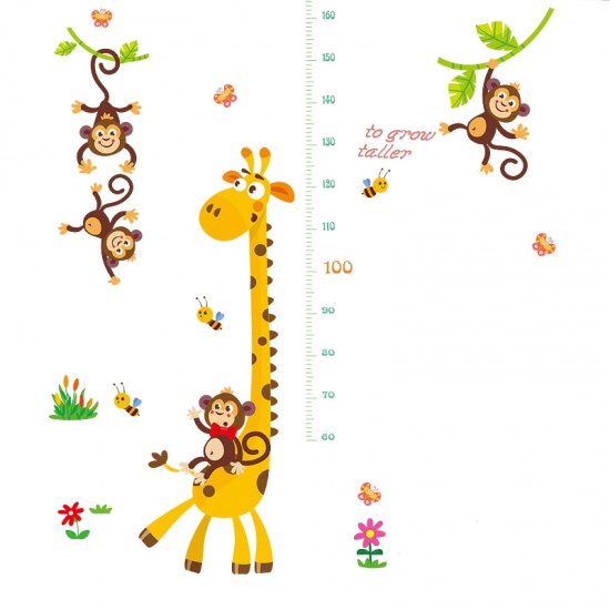 Sticker decorativ Masuratoare cu animalute,galben 145 cm, 54STK Sticker decorativ Masuratoare cu animalute,galben 145 cm, 54STK