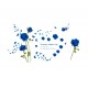 Sticker decorativ, Trandafiri albastrii 147 cm, 129STK Sticker decorativ, Trandafiri albastrii 147 cm, 129STK
