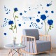 Sticker decorativ, Trandafiri albastrii 147 cm, 129STK Sticker decorativ, Trandafiri albastrii 147 cm, 129STK