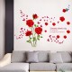 Sticker decorativ, Trandafiri rosii 147 cm, 128STK