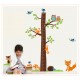 Sticker decorativ, copacelu cu animalutele padurii 185 cm, 78STK