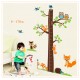 Sticker decorativ, copacelu cu animalutele padurii 185 cm, 78STK