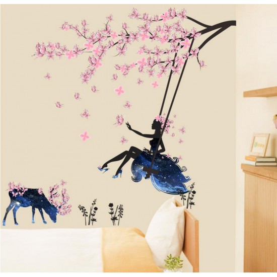 Sticker decorativ, fata padurii  120 cm, 109STK