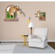 Sticker decorativ, fereastra cu 2 girafe 130 cm, 60STK Sticker decorativ, fereastra cu 2 girafe 130 cm, 60STK