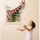 Sticker decorativ, fereastra cu girafa 79 cm, 58STK