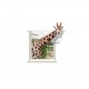 Sticker decorativ, fereastra cu girafa 79 cm, 58STK