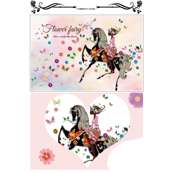 Sticker decorativ, flower fairy 142 cm, 72STK