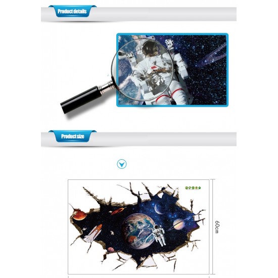 Sticker decorativ, gaura in perete astronaut in spatiu, 80 cm, 67STK Sticker decorativ, gaura in perete astronaut in spatiu, 80 cm, 67STK