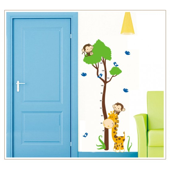Sticker decorativ, masuratoare cu animalute  150 cm, 112STK