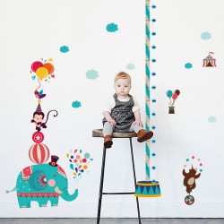 Sticker decorativ, masuratoare cu animalute  153 cm, 123STK