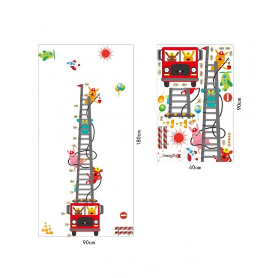 Sticker decorativ, masuratoare masina de pompieri 180 cm, 119STK