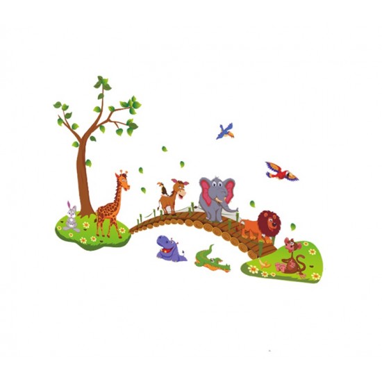 Sticker decorativ , podul cu animalute 135 cm, 96STK