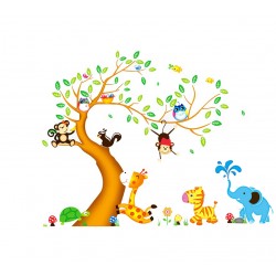 Sticker decorativ, pomul cu animalute 197 cm, 111STK Sticker decorativ, pomul cu animalute 197 cm, 111STK