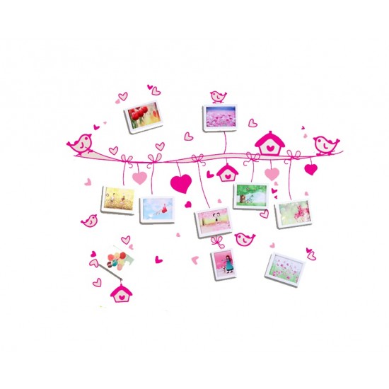Sticker decorativ, sarma intinsa cu 9 rame foto 180 cm, 117STK