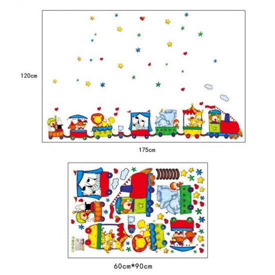Sticker decorativ, trenuletul cu animale 175 cm, 105STK