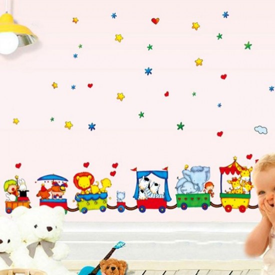 Sticker decorativ, trenuletul cu animale 175 cm, 105STK