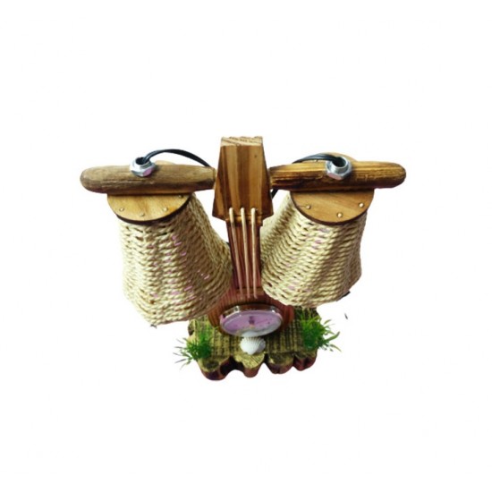 Veioza in forma de chitara cu ceas, 2 becuri, soclu E14, 40W, VX7 Veioza in forma de chitara cu ceas, 2 becuri, soclu E14, 40W, VX7