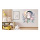 Sticker decorativ, Bufnita, Multicolor, 60 cm, 1296STK-3 Sticker decorativ, Bufnita, Multicolor, 60 cm, 1296STK-3