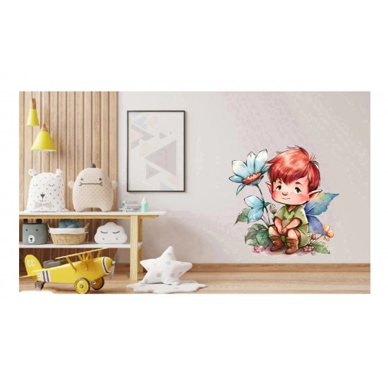 Sticker decorativ, Baiat, Multicolor, 61 cm, 1297STK-1