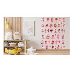Sticker decorativ Papusa Barbie, Waterproof 90x60 cm, 1305STK-2