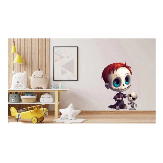 Sticker decorativ, Halloween, Waterproof, Alb, 75 cm, 1306STK-1 Sticker decorativ, Halloween, Waterproof, Alb, 75 cm, 1306STK-1