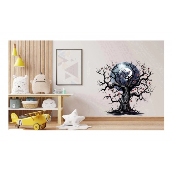Sticker decorativ, Halloween, Waterproof, Negru, 60 cm, 1306STK-16