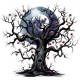 Sticker decorativ, Halloween, Waterproof, Negru, 60 cm, 1306STK-16