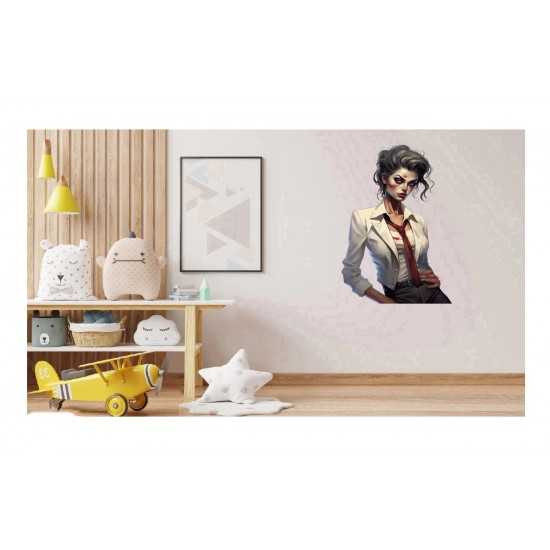 Sticker decorativ, Zombie, Waterproof, Alb, 90 cm, 1306STK-6