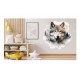 Sticker decorativ, Lup, Gri, 65 cm, 1307STK-5