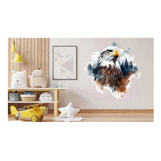 Sticker decorativ, Vultur, Alb, 62 cm, 1307STK-6