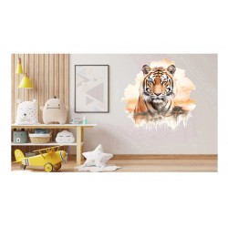 Sticker decorativ, Tigru, Portocaliu, 63 cm, 1307STK-7