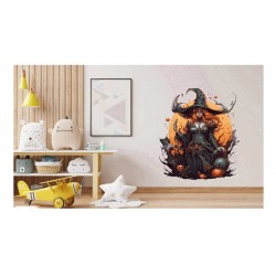 Sticker decorativ, Halloween, Negru, 70 cm, 1308STK