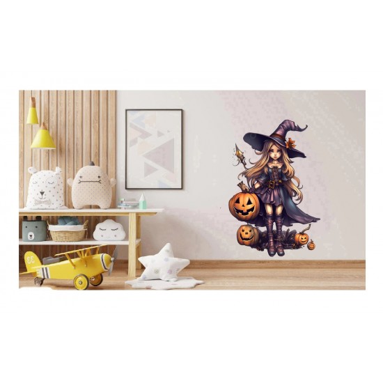 Sticker decorativ, Halloween, Mov, 75 cm, 1308STK-1 Sticker decorativ, Halloween, Mov, 75 cm, 1308STK-1