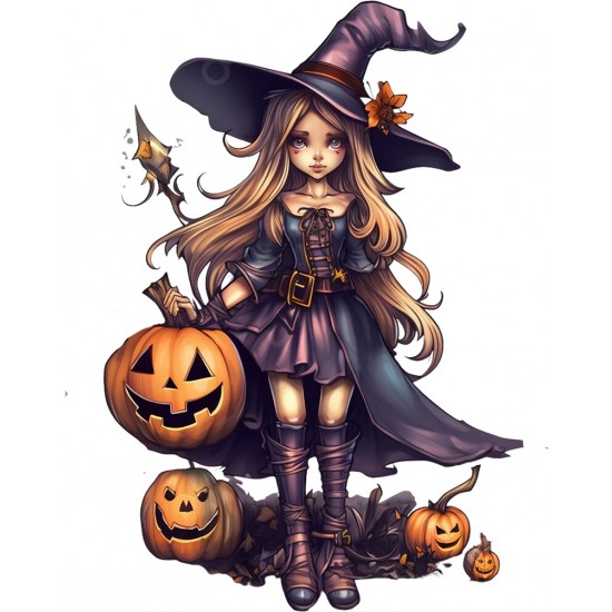 Sticker decorativ, Halloween, Mov, 75 cm, 1308STK-1 Sticker decorativ, Halloween, Mov, 75 cm, 1308STK-1