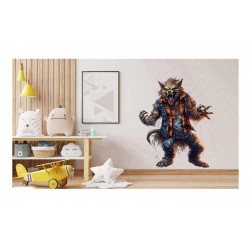 Sticker decorativ, Halloween, Negru, 75 cm, 1308STK-6
