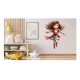 Sticker decorativ Fata Supererou, Rosu, 76 cm, 1310STK Sticker decorativ Fata Supererou, Rosu, 76 cm, 1310STK