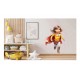 Sticker decorativ Fata Supererou, Galben-Rosu, 89 cm, 1310STK-8
