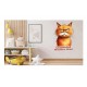 Sticker decorativ Pisica, Portocaliu, 83 cm, 1313STK-1