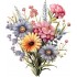 Sticker decorativ, Flori Salbatice, Turcoaz, 69 cm, 1319STK-5