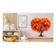 Sticker decorativ, Copac, Portocaliu, 61 cm, 1320STK-3
