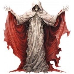 Sticker decorativ, Horror, Rosu, 66 cm, 1321STK-5