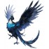 Sticker decorativ, Pasarea Phoenix, Negru, 72 cm, 1323STK-2