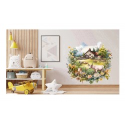 Sticker decorativ, Ferma, Verde, 66 cm, 1324STK-3