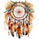 Sticker decorativ, Mandala, Maro, 73 cm, 1328STK-10 Sticker decorativ, Mandala, Maro, 73 cm, 1328STK-10