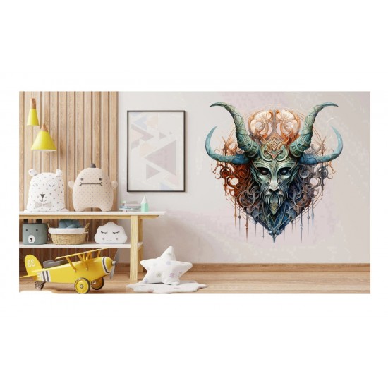 Sticker decorativ, Horror, Turcoaz, 63 cm, 1328STK-9