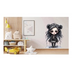 Sticker decorativ, Printesa Rock, Negru, 76 cm, 1331STK-1