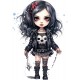 Sticker decorativ, Printesa Rock, Negru, 84 cm, 1331STK-10