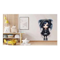 Sticker decorativ, Printesa Rock, Negru, 90 cm, 1331STK-4